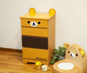 リラックマ　５段チェスト　2018年　受注生産商品 画像1 / 6＞可愛すぎる！リラックマの家具が数量限定で発売