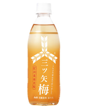 梅の三ツ矢サイダーです Amazon | アサヒ飲料 三ツ矢梅 500ml×24本 | MITSUYA CIDER
