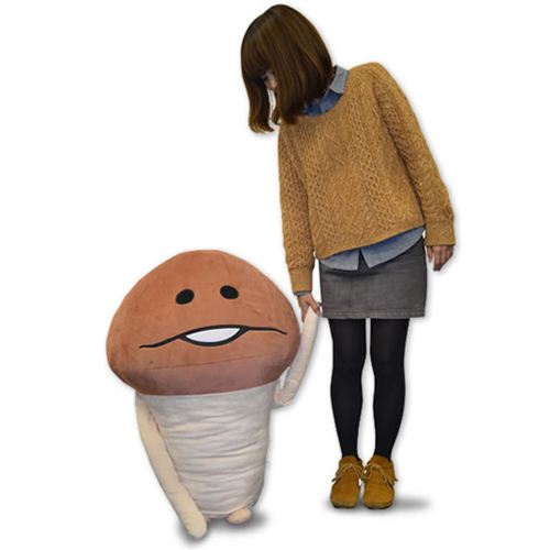 んふんふ：なんと1メートル でっかいなめこのぬいぐるみ登場