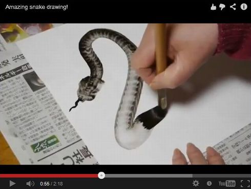 なにこれハイレベル 一筆書きの域を超えたヘビの一筆書き | ねとらぼ