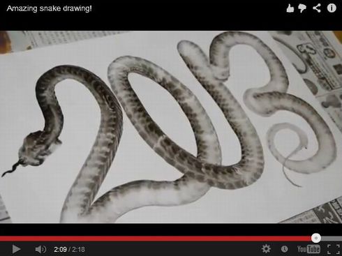 なにこれハイレベル 一筆書きの域を超えたヘビの一筆書き | ねとらぼ