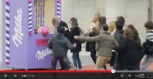 Milkaの自販機プロモーション