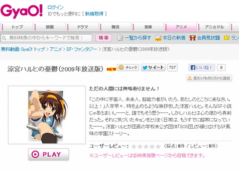 涼宮ハルヒの憂鬱