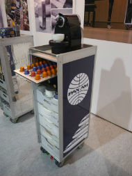 航空機カート 機内什器 機内食 ミールカート ギャレーカート ワゴン 機内食カートを購入できる…実際に使われた本物、価格は6万5000円
