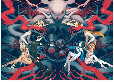 画像（ダイオウイカや深海魚らしき敵の姿）