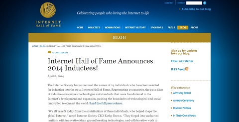 画像（Internet Hall of Fame Announces 2014 Inductees!）