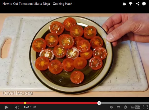 画像（ミニトマトを一気にスパッと半分に切る方法5）