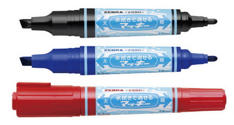 水拭きで消せるマッキー
