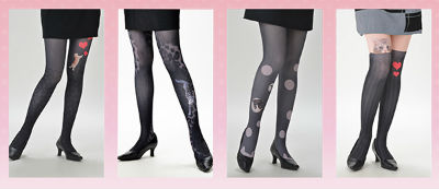 ニーハイ風のデザインも