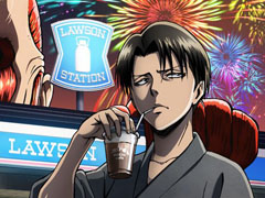 ローソンで「進撃の巨人」キャンペーンが8月展開 浴衣姿の