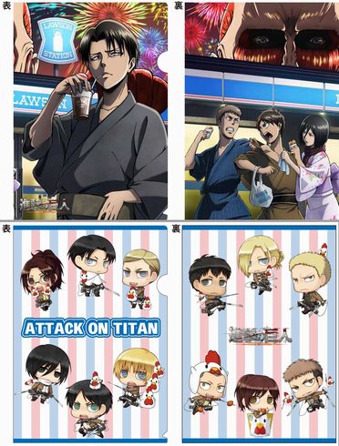 ローソンで「進撃の巨人」キャンペーンが8月展開 浴衣姿の