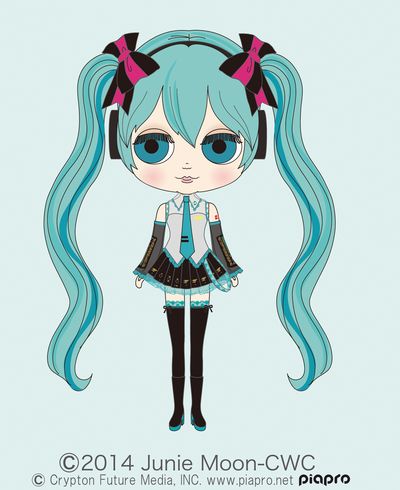 ブライス人形が青髪のツインテールに 初音ミクとブライスの