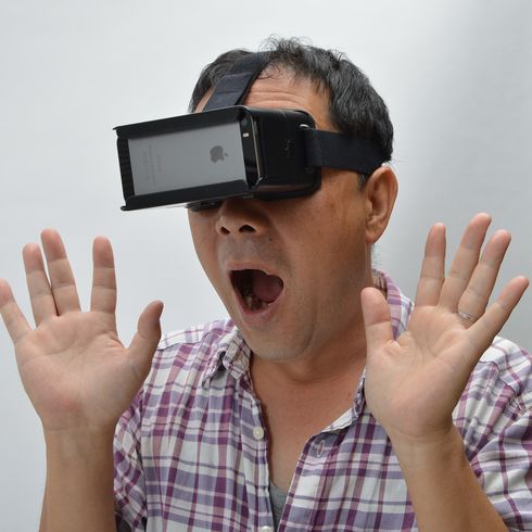 サンコーのヘッドマウントディスプレイと３Dゴーグル Oculusもどき？ スマホの3D映像をヘッドマウントディスプレイっ