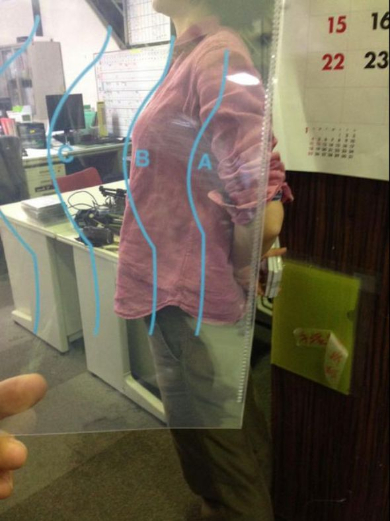 SODブラジャーのサイズが測れるクリアファイル