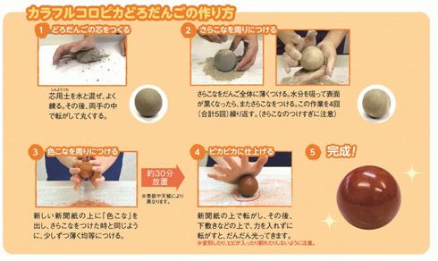 ピカピカ輝く上にカラフルな泥団子が作れる 「カラフルコロピカ