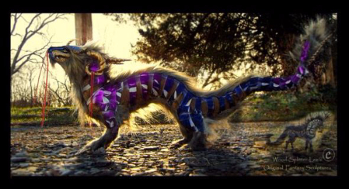 大きな木製の彫刻(空想生物) 幻想的で超リアル「空想動物彫刻」が今にも動き出しそうで震える