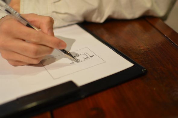 チトとユーリを描いてもらった1