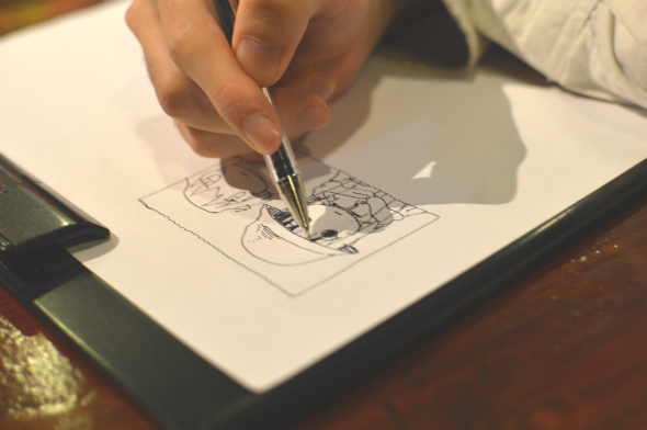 チトとユーリを描いてもらった2