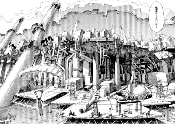 2巻16話「離陸」のワンシーン、苦労して描いた1コマ