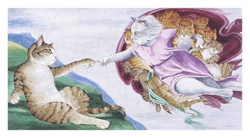 ゴッホやミケランジェロの絵画が猫に変身！ 猫を名画のモデルに