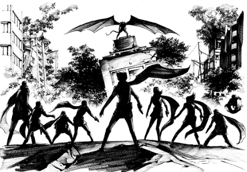 マンガ「サイボーグ009VSデビルマン」イメージイラスト