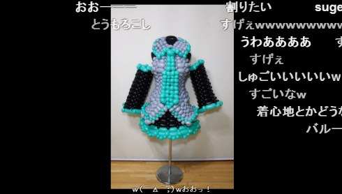 「初音ミク」バルーンアート
