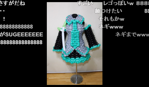 「初音ミク」バルーンアート