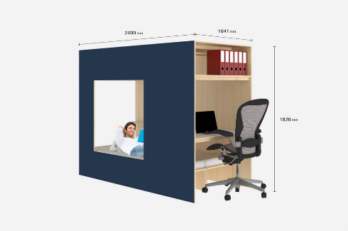 壁にもなる書斎小屋