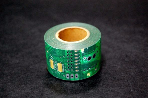 コスモテック　ナスカ・パルパの電子回路　箔押しマスキングテープ　赤　aka コスモテック ナスカ・パルパの電子回路 箔押しマスキングテープ