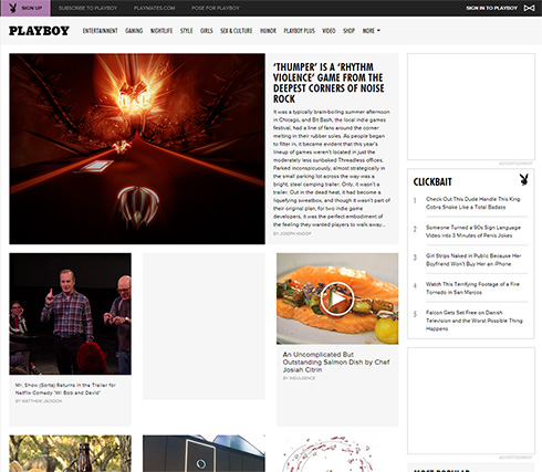 PLAYBOY Webサイト