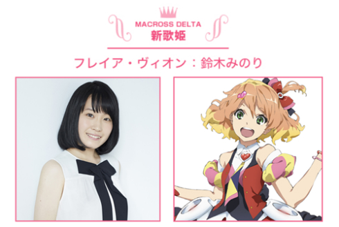 鈴木みのりさんと、鈴木みのりさんが演じるフレイア・ヴィオン