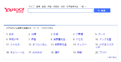 Yahoo!検索のランキング上位がすべて松来さん関連に