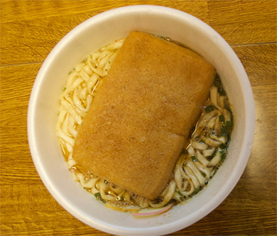 できあがり。うどんの様子がいつもより太めな気が