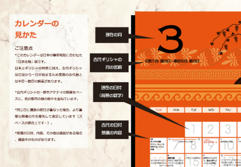 2016年古代ギリシャ暦カレンダー