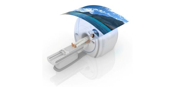 MRI検査広視野バーチャル映像表示技術