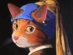 真珠の耳飾りの猫」！ 猫が名画になった「CAT ART」の作品集、12
