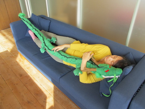 抱き枕になる神龍