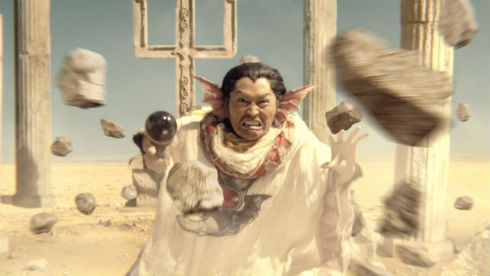 ハーゴンが石を飛ばす