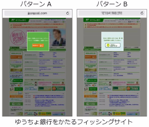 ゆうちょ銀行フィッシングサイト