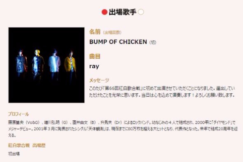 第66回NHK紅白歌合戦