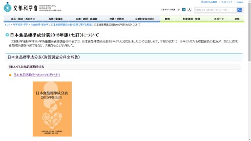 日本食品標準成分表