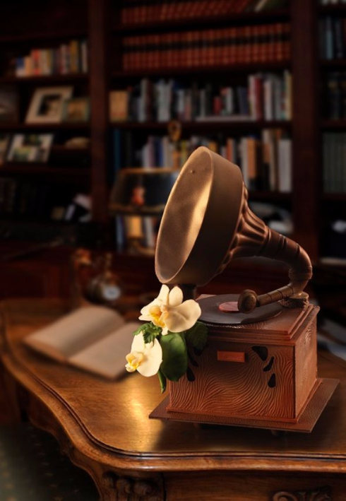 蓄音機型チョコレート