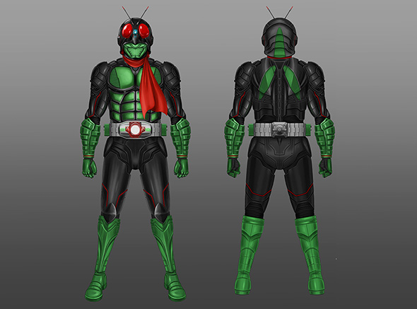 新しいビジュアルとなった仮面ライダー1号