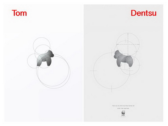 WWFの密猟禁止ポスターが酷似