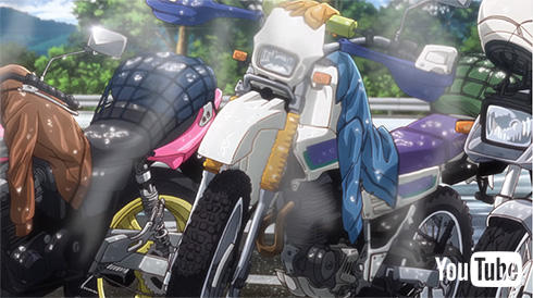 湯気立つバイクたち