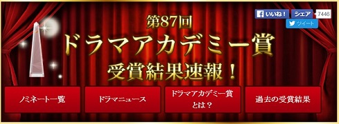 第87回「ザテレビジョンドラマアカデミー賞」発表