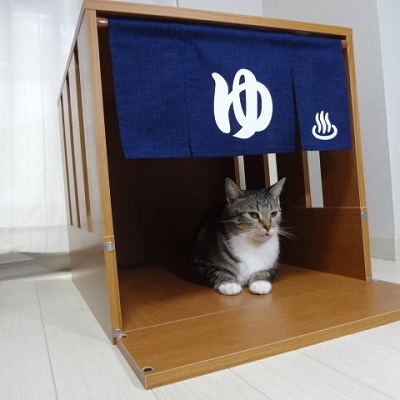 温泉風ねこトイレカバー