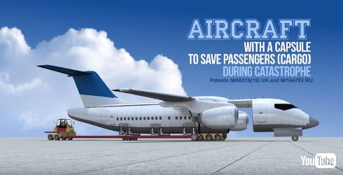 キャビンが切り離される飛行機