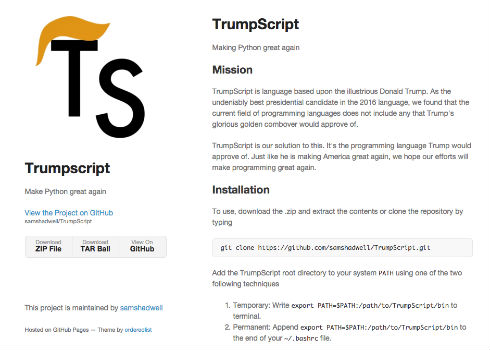 トランプ氏がプログラミング言語に