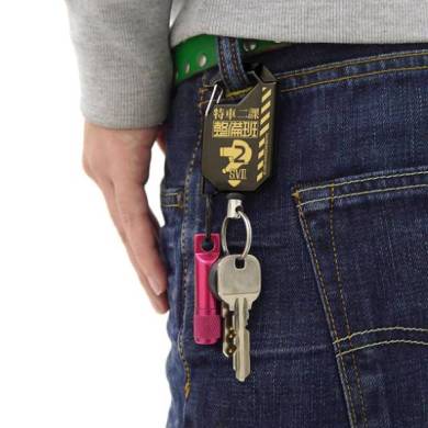 特車二課第二小隊のリールキーホルダー